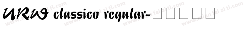 URW classico regular字体转换